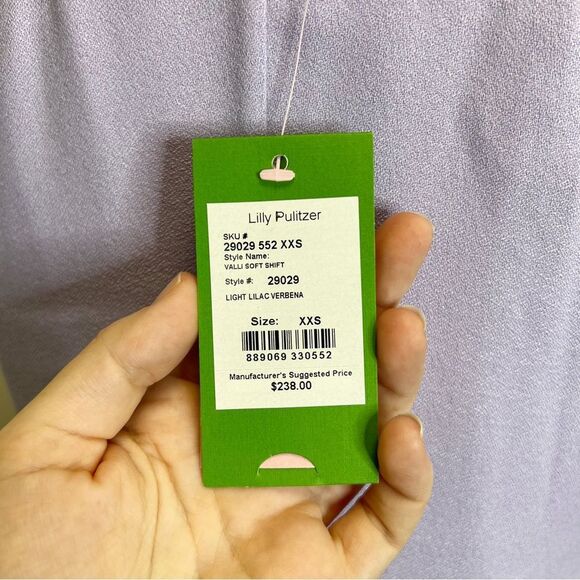 Lilly Pulitzer Valli Soft Shift Light Lilac Verbena XXS NWT - Picture 7 of 8